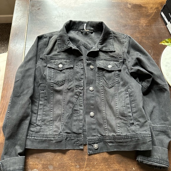 Free People Rumours Denim Jacket - Size Small Grey - Picture 1 of 3
